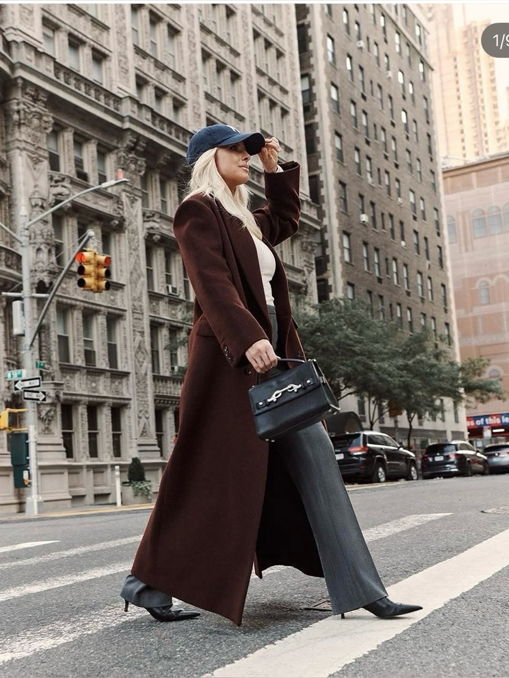 Abercrombie long brown oversized coat - size M